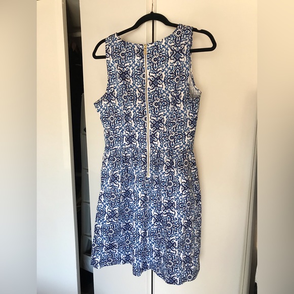 Blue/White Milly Cotton Dress WITH POCKETS - Picture 4 of 5